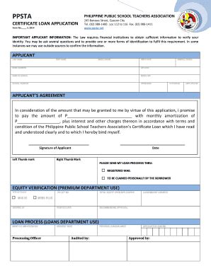 ppsta downloadable forms pdf|Certrificate and Equity Loan Form .